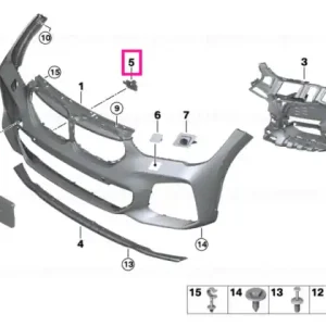 Cel mai bun preț Set, mounting, PDC/PMA sensor, front - BMW