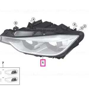 Reducere extra Headlight, LED technology, left BLACK LINE - BMW
