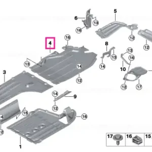 Super ofertă Undershield for tank, left - BMW