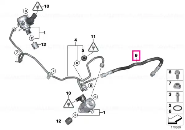 Fuel hose - BMW Preț mic