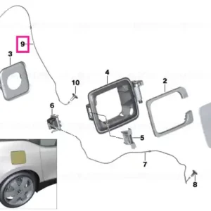 Plată securizată Pulling strip f emergency mechanism - BMW