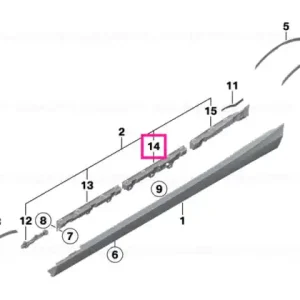Reducere extra Retain.strip,side sill, middle rear left - BMW