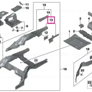 Extension, side member, lower right - BMW Noutate