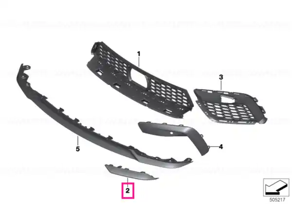 Expediere rapidă Pressure lip, front left -M- / CFK - BMW