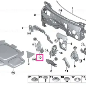 Reducere Sound insulation,engine compartm.,right - BMW