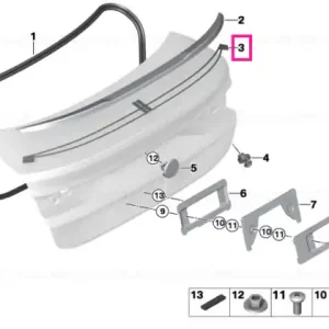 Adhesive tape rear spoiler - BMW Lichidare de stoc