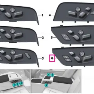 Seat adjustment switch, right - BMW Chilipir