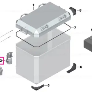 Transport gratuit Retaining lock w/out lock barrel, right - BMW Motorrad
