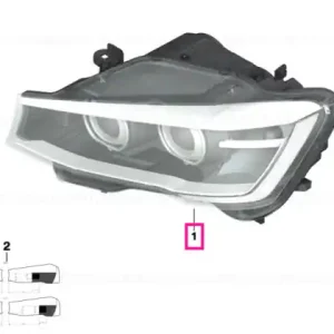 Headlight, LED technology, left - BMW Doar azi