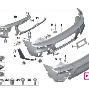 Ofertă limitată Panel, bumper, primed, rear JCW / PDC - BMW - Mini