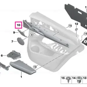 Ofertă specială Ornament usa spate dreapta, OXID SILBER - BMW