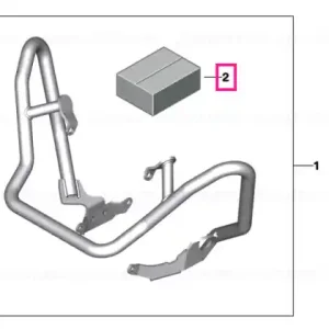 Plată securizată Mounting kit engine protection bar - BMW Motorrad