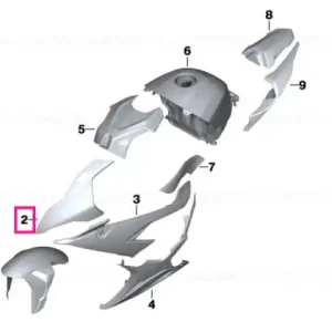 Upper trim section, left LIGHT-WHITE - BMW Motorrad Livrare expres