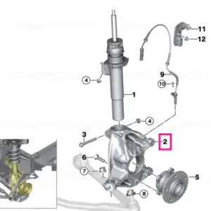 Swivel bearing, camber correction, right -30MIN - BMW Disponibil imediat