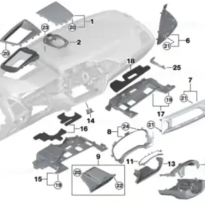 Reducere extra Panou ornamental coloana directie, superior - BMW