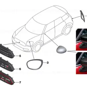 Comandă acum Capac oglindă dreapta RHD JCW - BMW - Mini