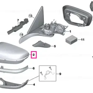 Popular Outside mirror shroud, Carbon, LHD right - BMW