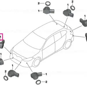 Ultrasonic sensor, Storm bay metallic WC3N - BMW Ofertă exclusivă
