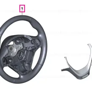Sport steering wheel, leather, multif. SCHWARZ - BMW Disponibil imediat