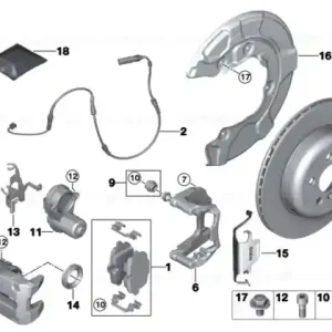 Reducere de preț Carcasă etrier frână albastru dreapta - BMW