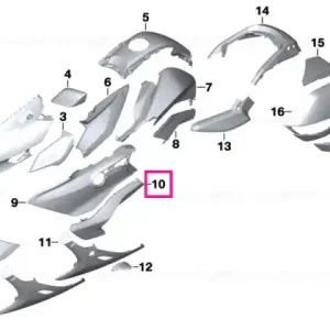 Reducere extra Side trim panel bottom right NIGHT-BLACK - BMW Motorrad