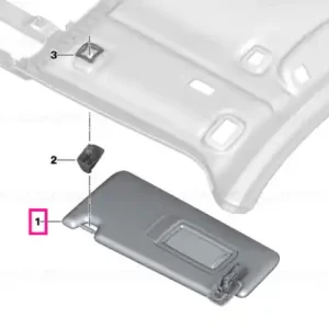 Left sun visor SCHWARZ - BMW Preferatul clienților