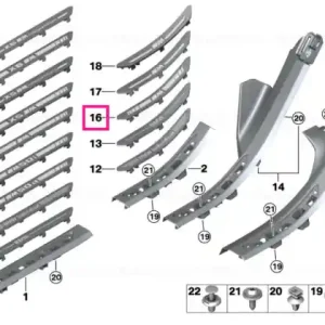 Preț mic Inserție pragul ușii, spate stânga, M - BMW