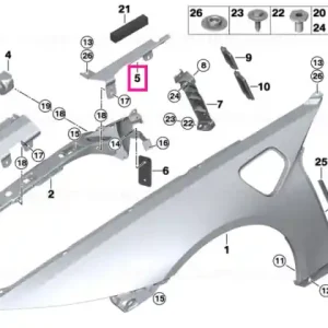 Retur ușor Deformation element, rear right - BMW
