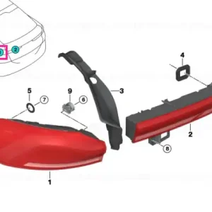 Tail light "LED" right side panel - BMW Transport gratuit
