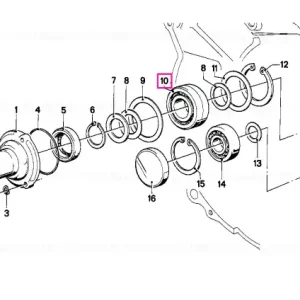 Ball bearing 62X30X23,8 - BMW Doar azi