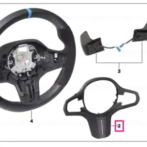 Copertă volan piele/carbon, M PERFORMANCE - BMW Ieftin