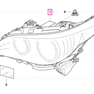 Calitate înaltă AHL-xenon headlight, left - BMW