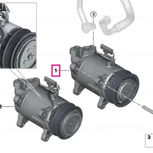 RP air con.compres.w/o magnetic coupling R134A/R1234YF - BMW Cumpărături sigure
