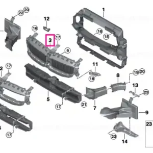 Air duct with flap control US - BMW Retur gratuit