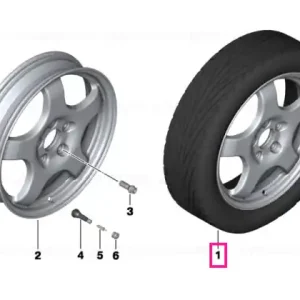 Roată de rezervă compactă - Alloy wheel 84 cu anvelopa Continental CST 17 - 135/80R17 102M - BMW Seria 3 G20, Seria 3 G21 Ieftin
