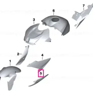 Engine spoiler right SAN-MARINO-BLUE - BMW Motorrad Bestseller