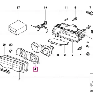 Left lamp lens support - BMW Mai ieftin
