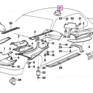 Heat insulation, left - BMW Ieftin