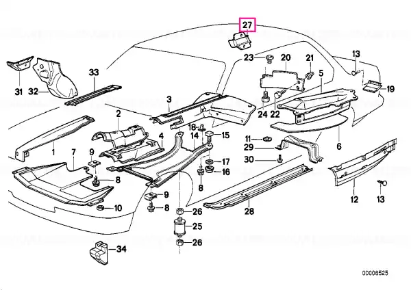 Heat insulation, left - BMW Ieftin