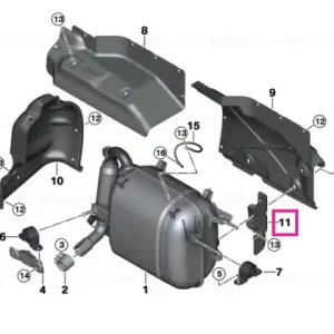 Discount Heat shield, rear silencer - BMW