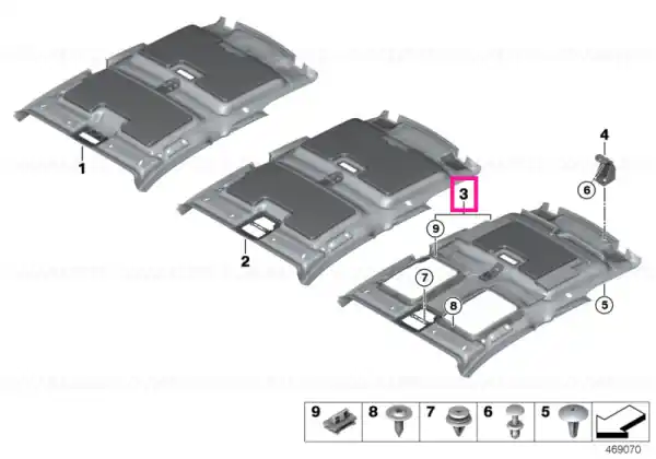 Headlining, lift-up & slide-back sunroof - BMW Expediere rapidă