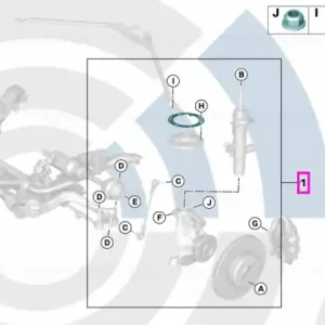 Set montaj amotizor punte fata, stanga/dreapta, Kit Value Parts - BMW Seria 1 F20 F21, Seria 2 F22 F23, Seria 3 F30 F31 F34 F35, Seria 4 F32 F33 F36 Preț redus