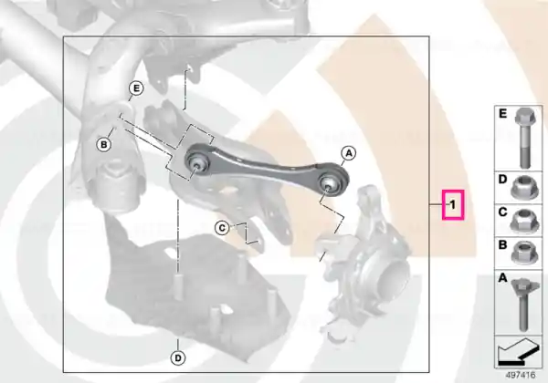 Kit reparaţie braţ control dreapta VALUE LINE - BMW Premium