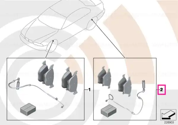 Discount Set plăcuțe frână cu senzor VALUE LINE - BMW