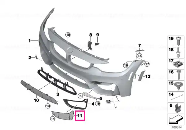 Protective grille for radiator right - BMW Ofertă de sezon