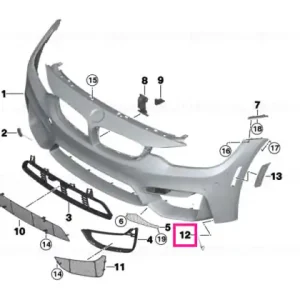 Bestseller Panou acoperire admisie aer dreapta AIR CURTAIN - BMW