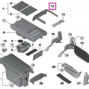 Ornament consolă spate SCHWARZ - BMW Plată securizată
