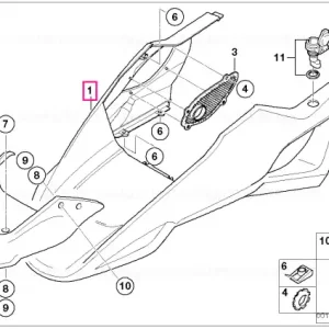 Front wheel fender, upper ROHTEIL / BLANK - BMW Motorrad Lichidare de stoc
