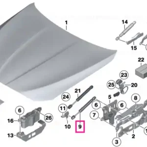 Gas-filled strut, engine-compartment lid 870N - BMW Noutate
