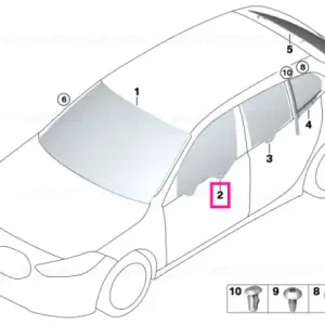 Reducere de preț Side window, door, left front ESG - BMW